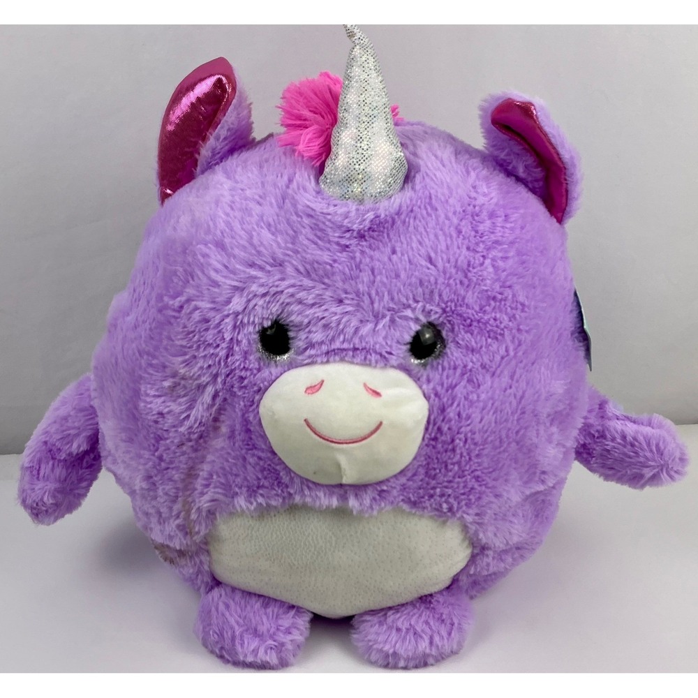 HUGme Light Up Unicorn Plush Purple Silver Horn Kids Toy Stuffed Animal